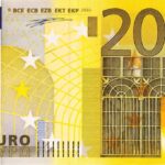 Banconota da 20 euro con evidenza del suo valore collezionistico nel contesto del Superenalotto.